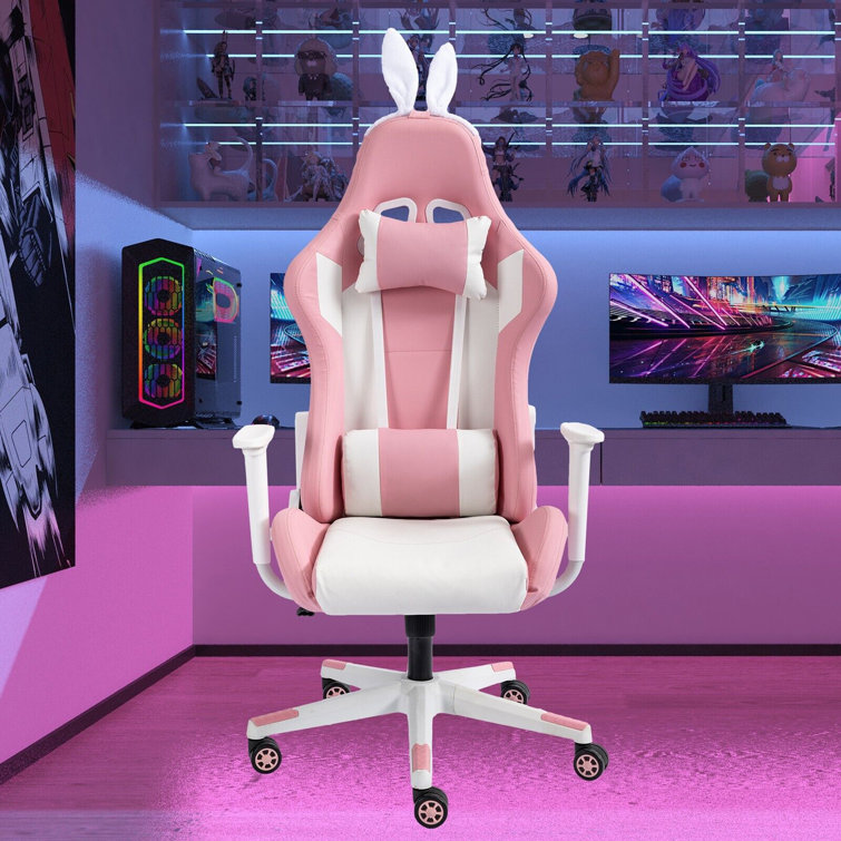 Racer gaming deals chair pink